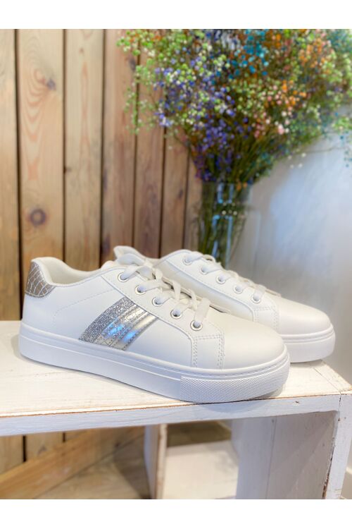 Sparkly white sneaker